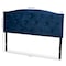 Baxton Studio Leone ModernNavy Blue Velvet Upholstered Headboard-Full 198-12419-ZORO - alternate 7